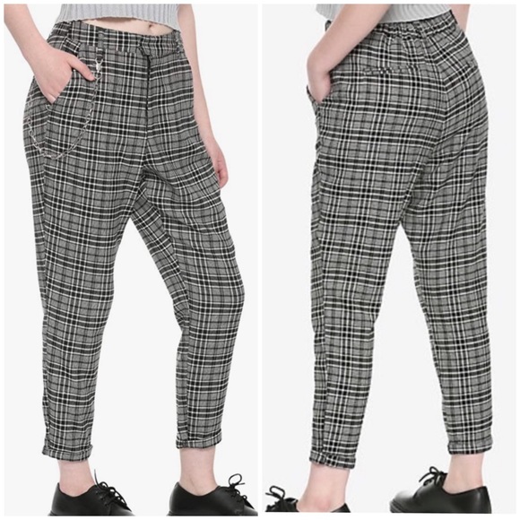 Hot Topic Pants - Hot Topic Black & White Plaid Trouser Pants